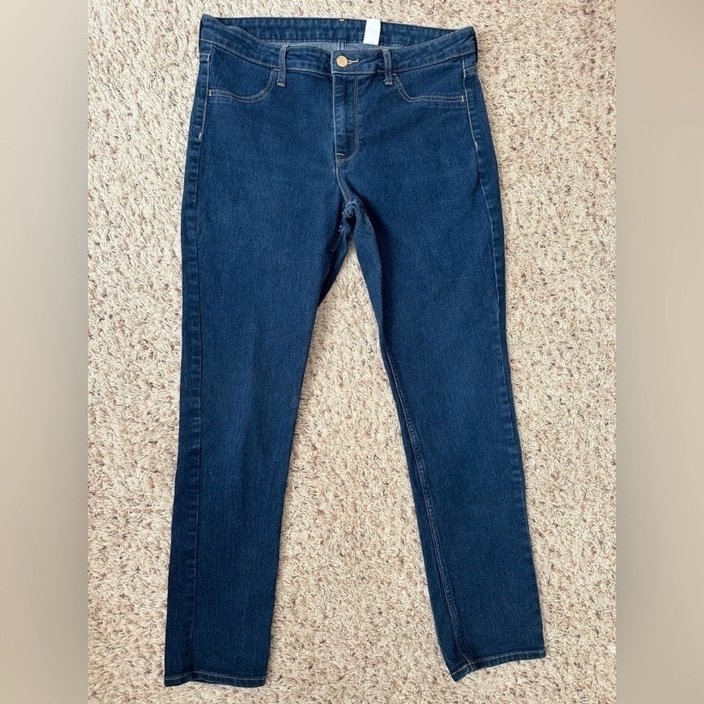 H&M Denim Skinny Ankle Regular Waist Mid Rise Blue Jeans Size 31 DarkWash Casual